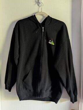 🎬 Vintage Dr. Suess Green Eggs And Ham Show Wrap Black Hoodie- Large